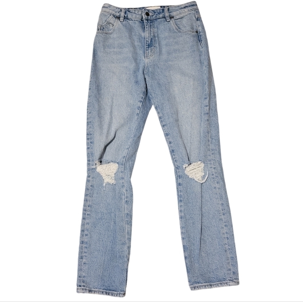 Rollas Miller Mid-High Rise Slim Jean Women's Size 27 Distressed Knee High Rise - Picture 2 of 10